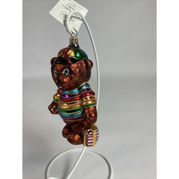 Christmas Ornament 1999 Christopher Radko "Cubby's Rainbow" Bear - Picture 2 of 12